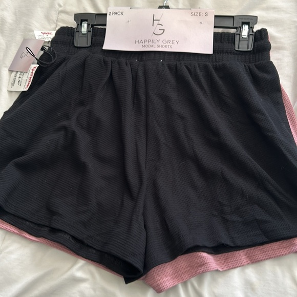 2 pack modal shorts size small, 1 black, 1 pink, nwt - Picture 2 of 3